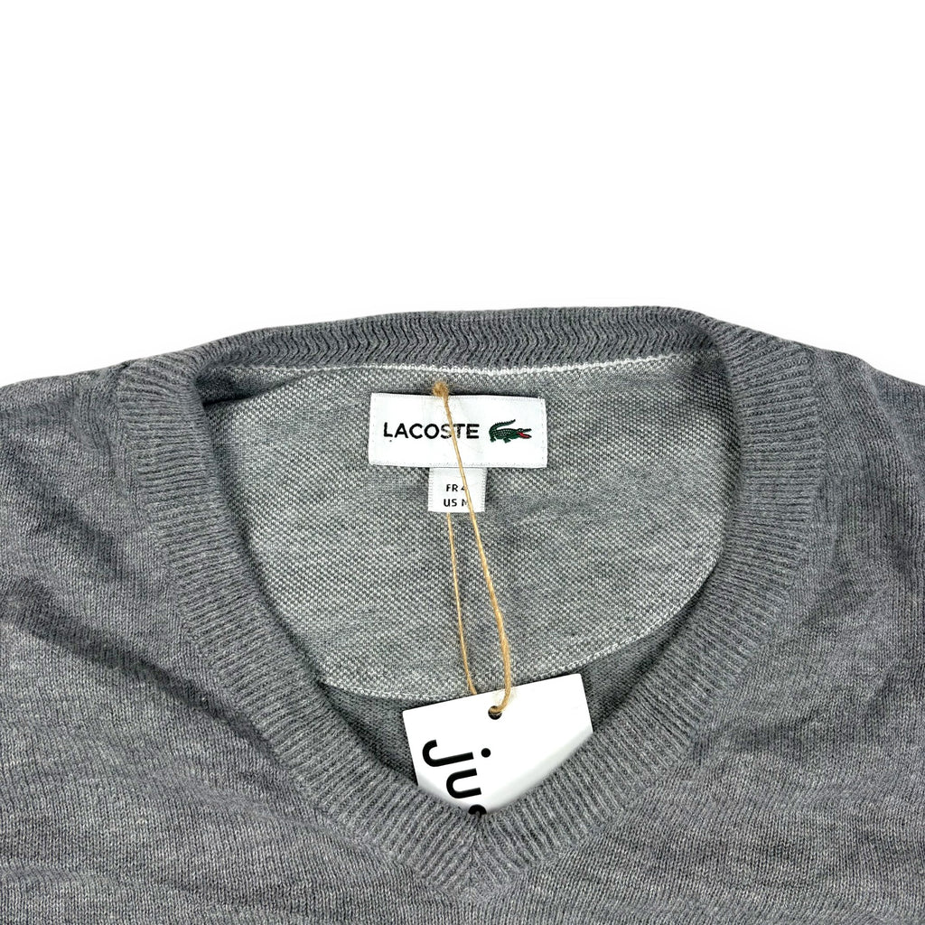 Lacoste V-Neck Pullover Grau