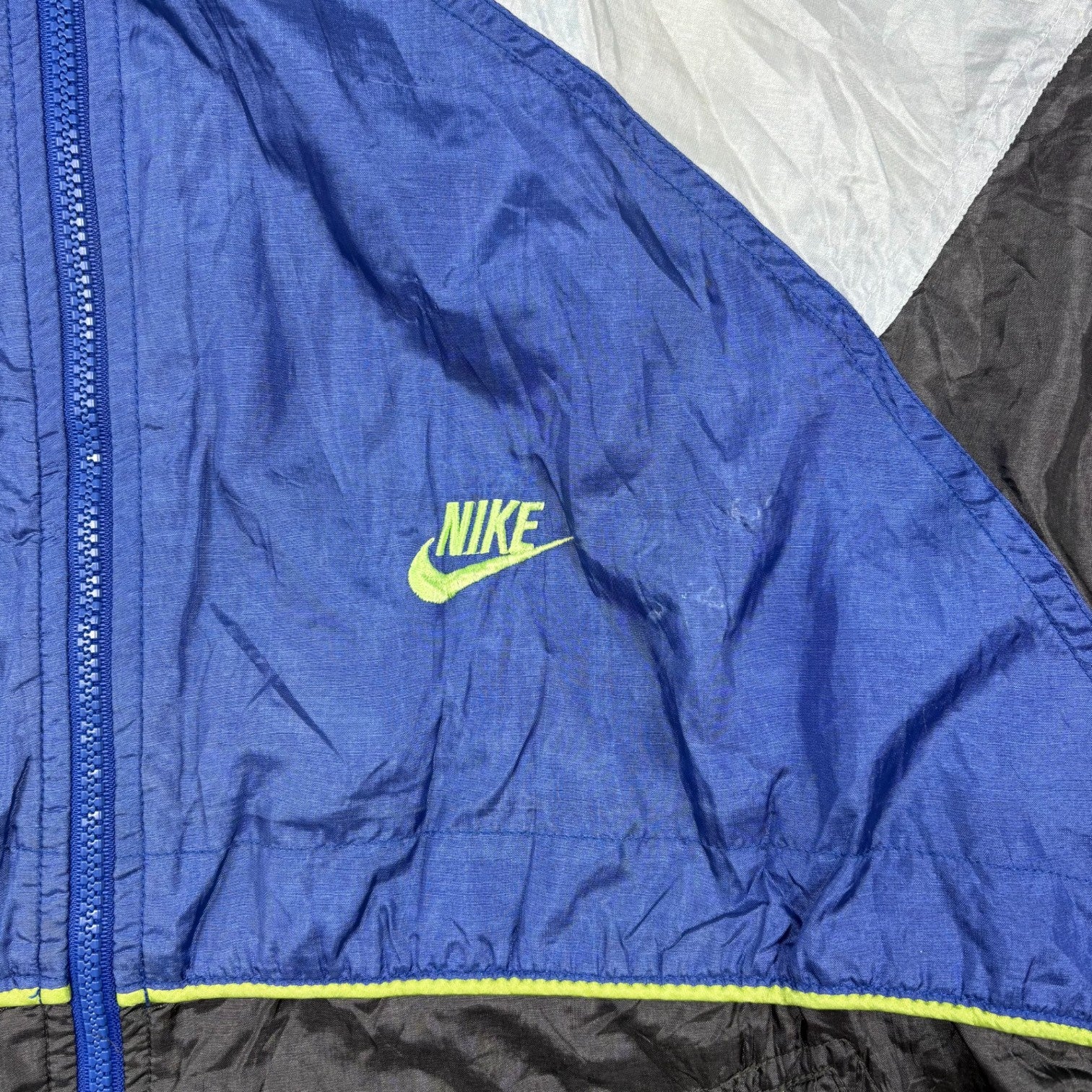 Nike Vintage Trainingsjacke Blau Schwarz Grau