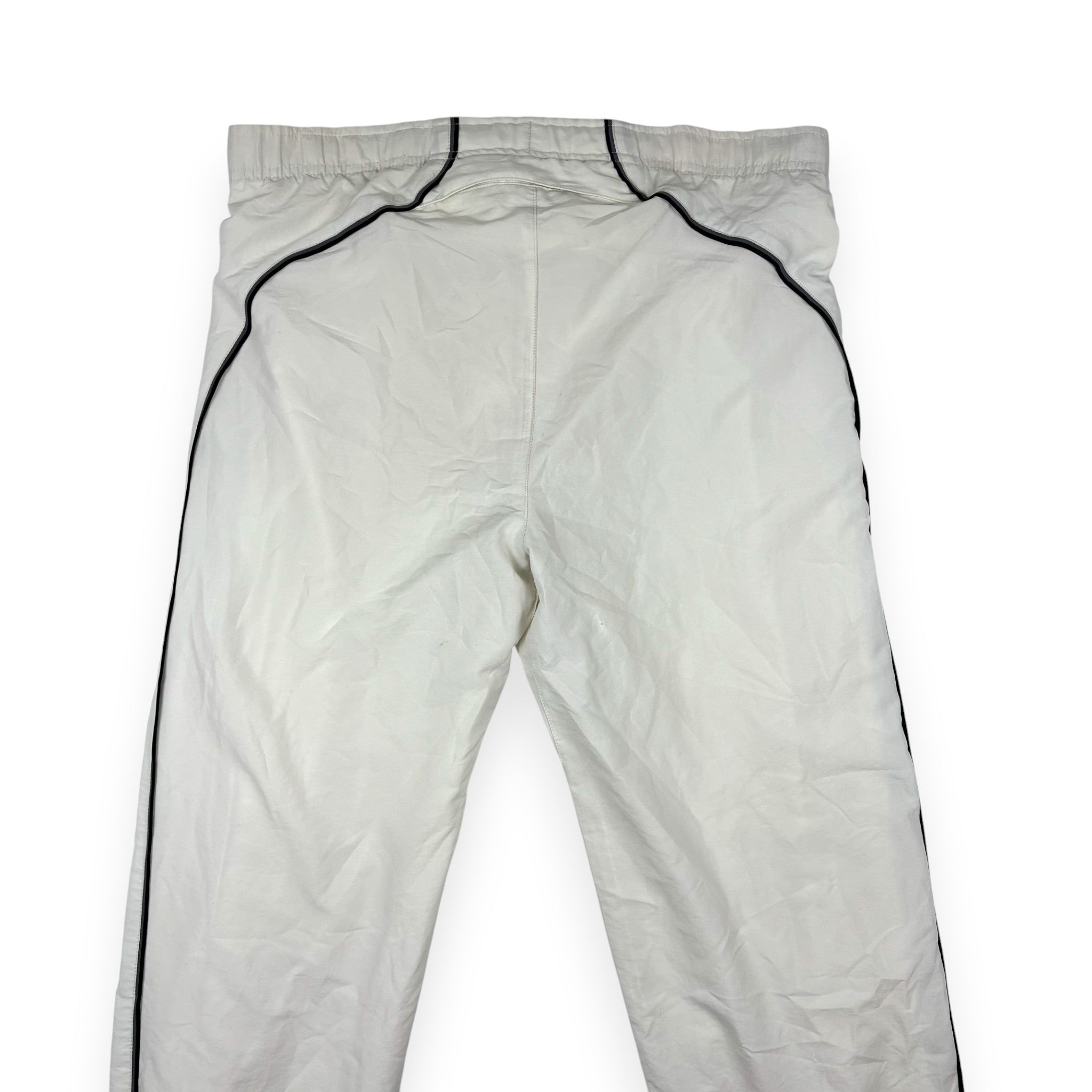 Nike Trackpants Weiß mit schwarzem Paspel