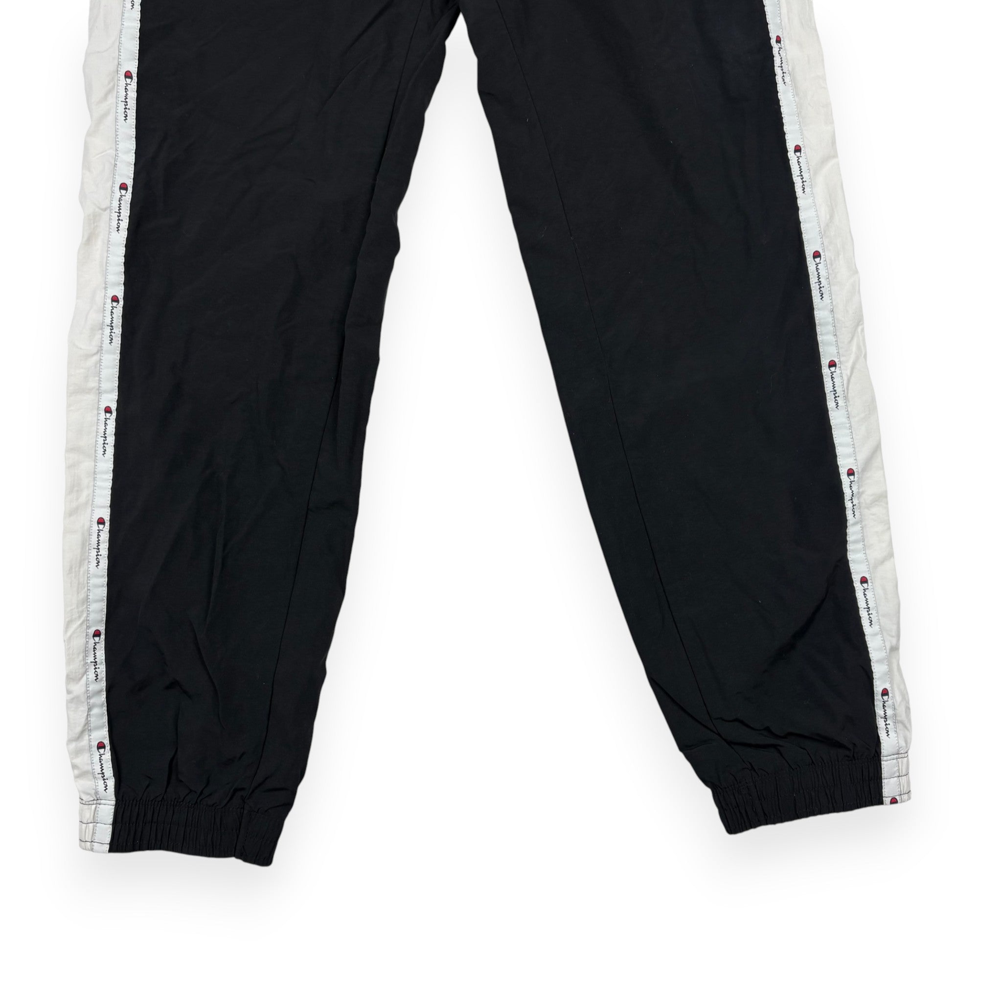 Champion Trackpants Schwarz mit weißen Tapestreifen