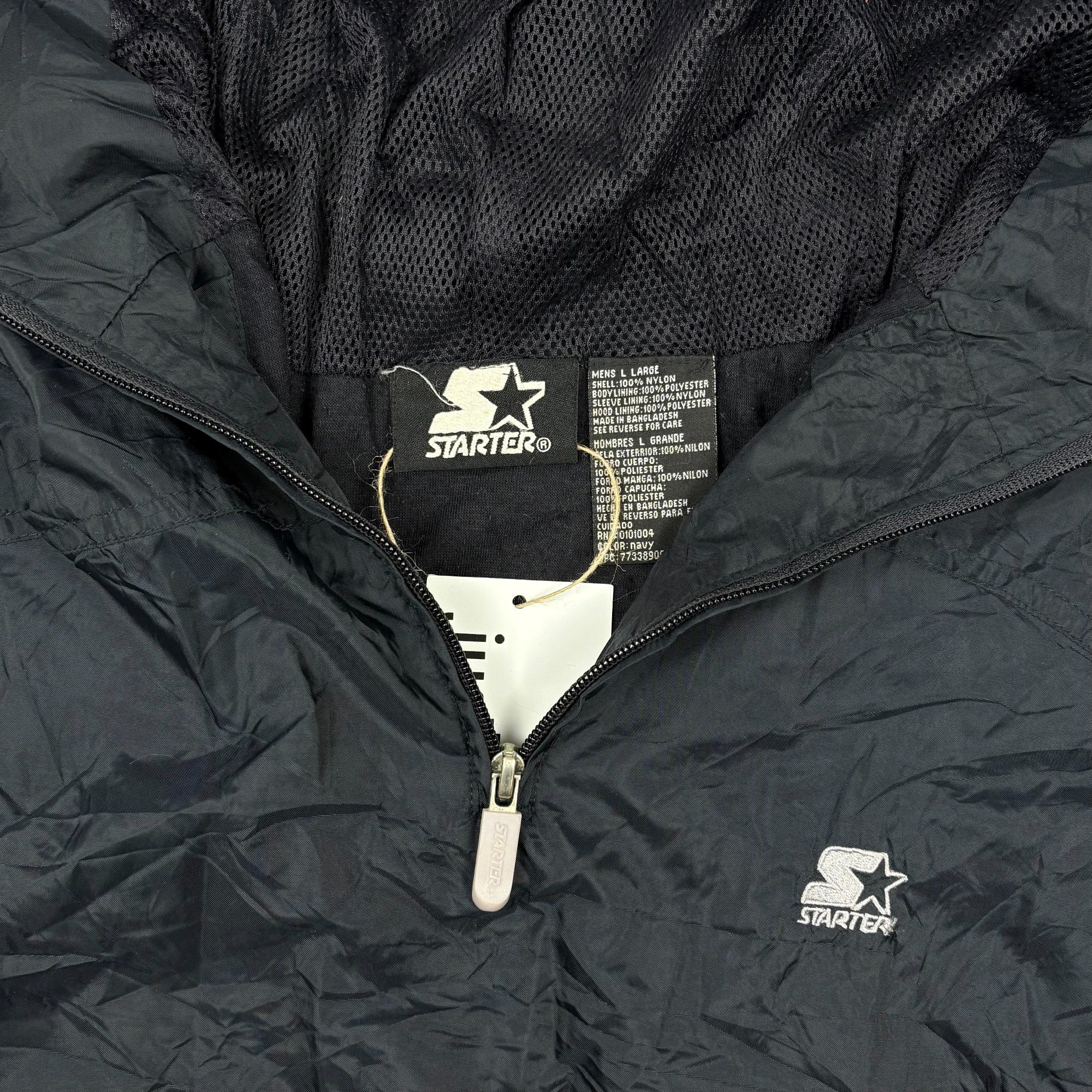 Starter Vintage Windbreaker Anorak Schwarz / Grau