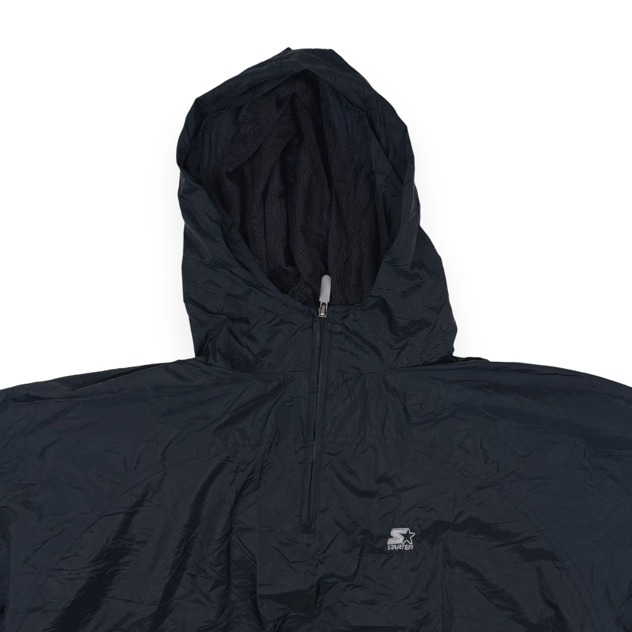 Starter Vintage Windbreaker Anorak Schwarz / Grau
