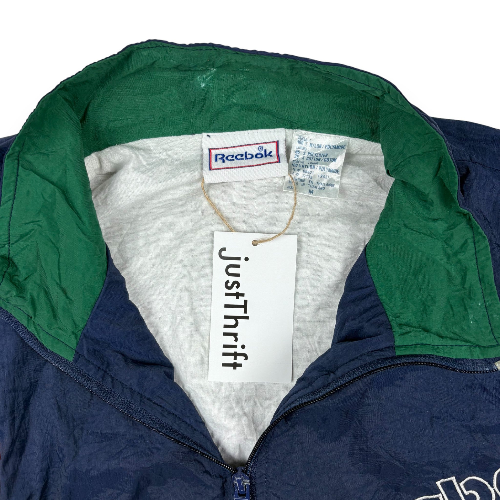 Reebok Trackjacket Navy / Grün / Weiß