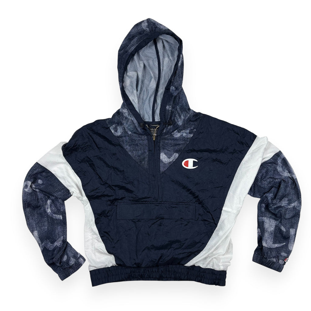 Champion Quarter-Zip Windbreaker Navy / Weiß / Pattern