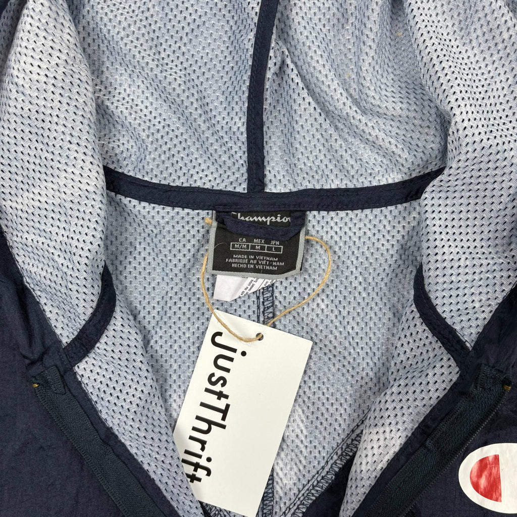 Champion Quarter-Zip Windbreaker Navy / Weiß / Pattern