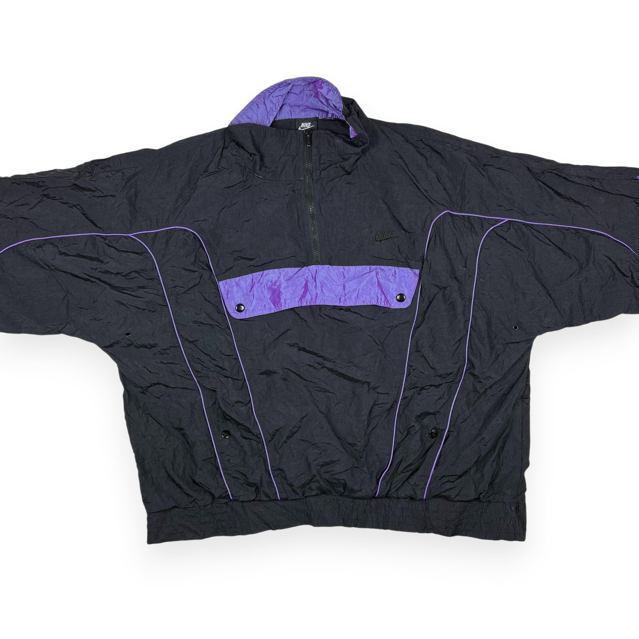 Nike Windbreaker Vintage Schwarz Lila