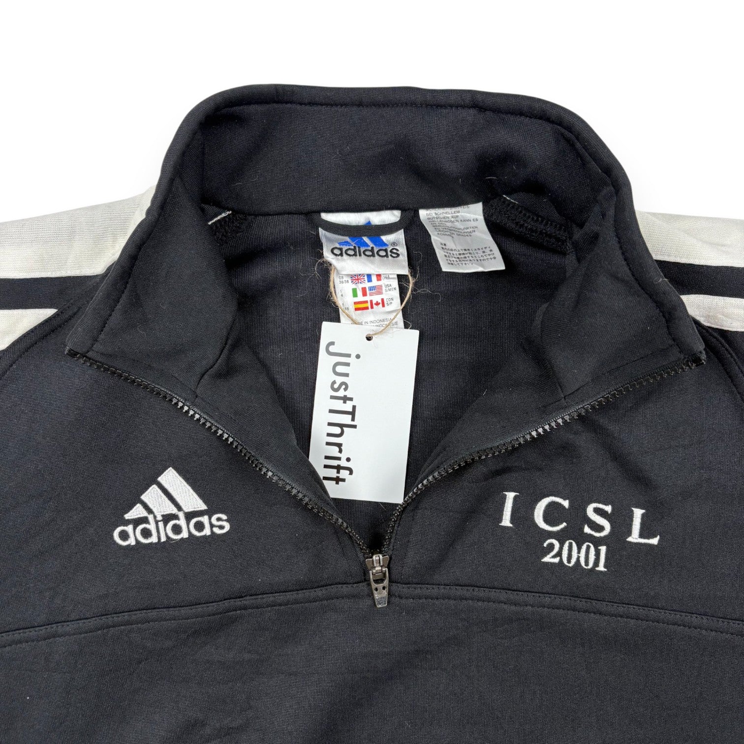 Adidas Trainingsjacke ICSL 2001 Schwarz Weiß
