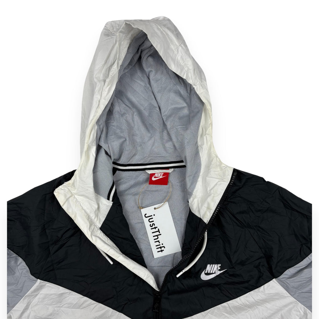 Nike Windrunner Windbreaker Weiß Schwarz Grau