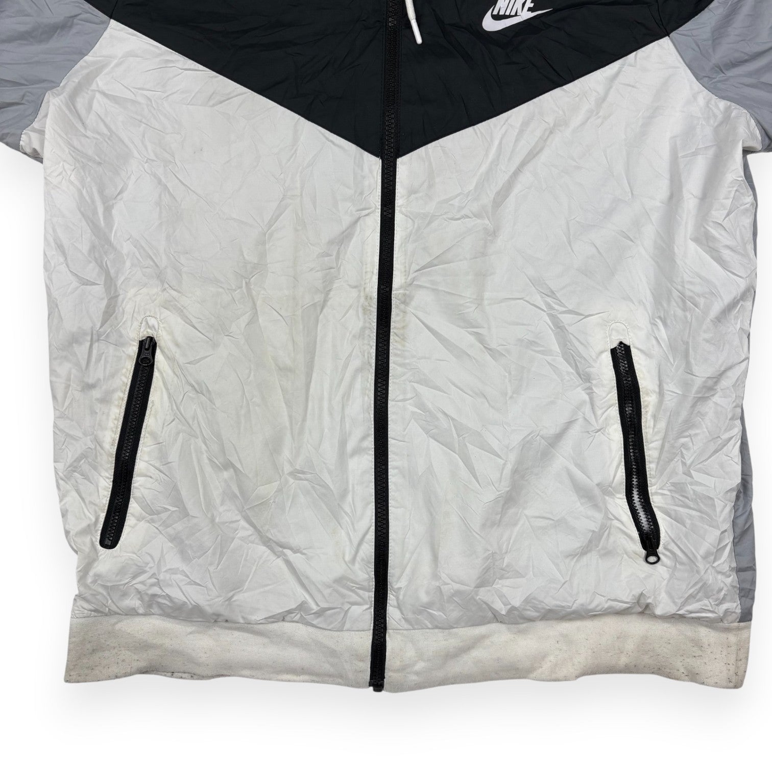 Nike Windrunner Windbreaker Weiß Schwarz Grau
