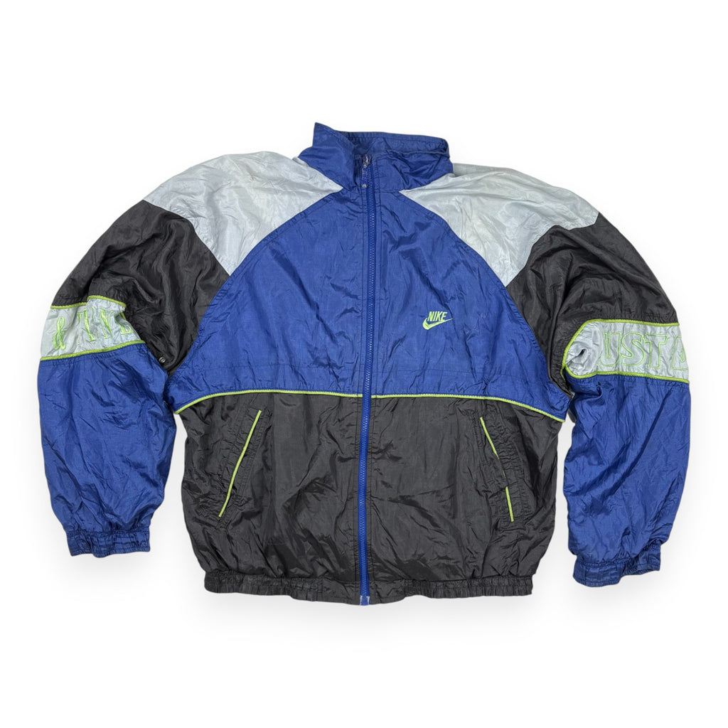 Nike Vintage Trainingsjacke Blau Schwarz Grau