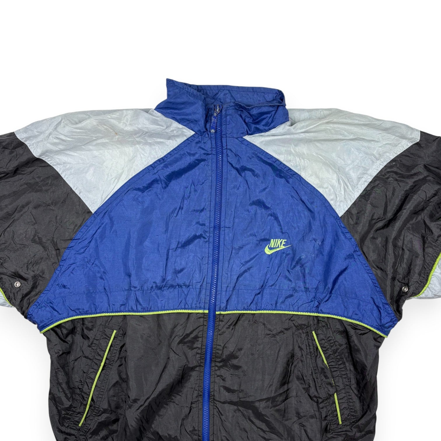 Nike Vintage Trainingsjacke Blau Schwarz Grau