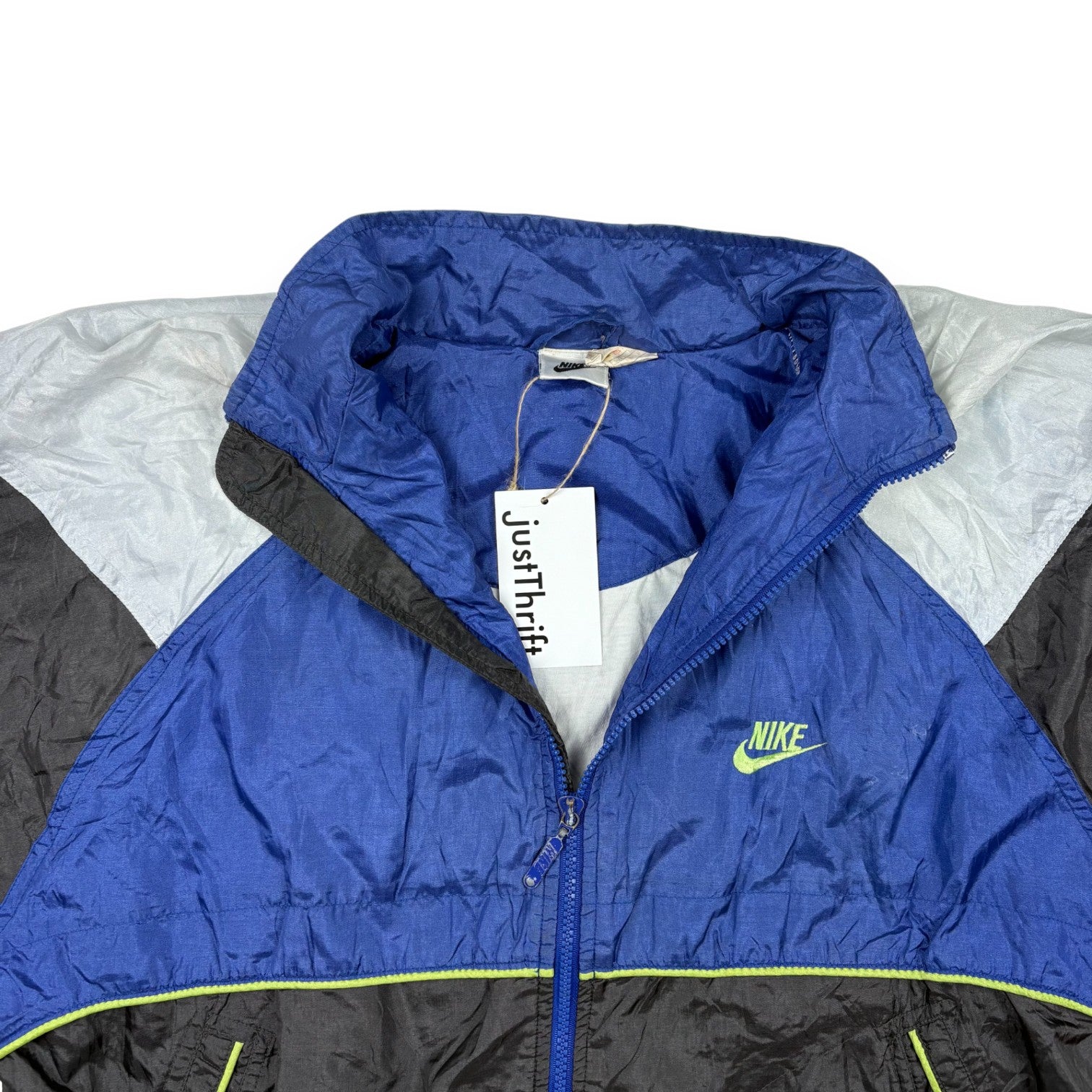 Nike Vintage Trainingsjacke Blau Schwarz Grau