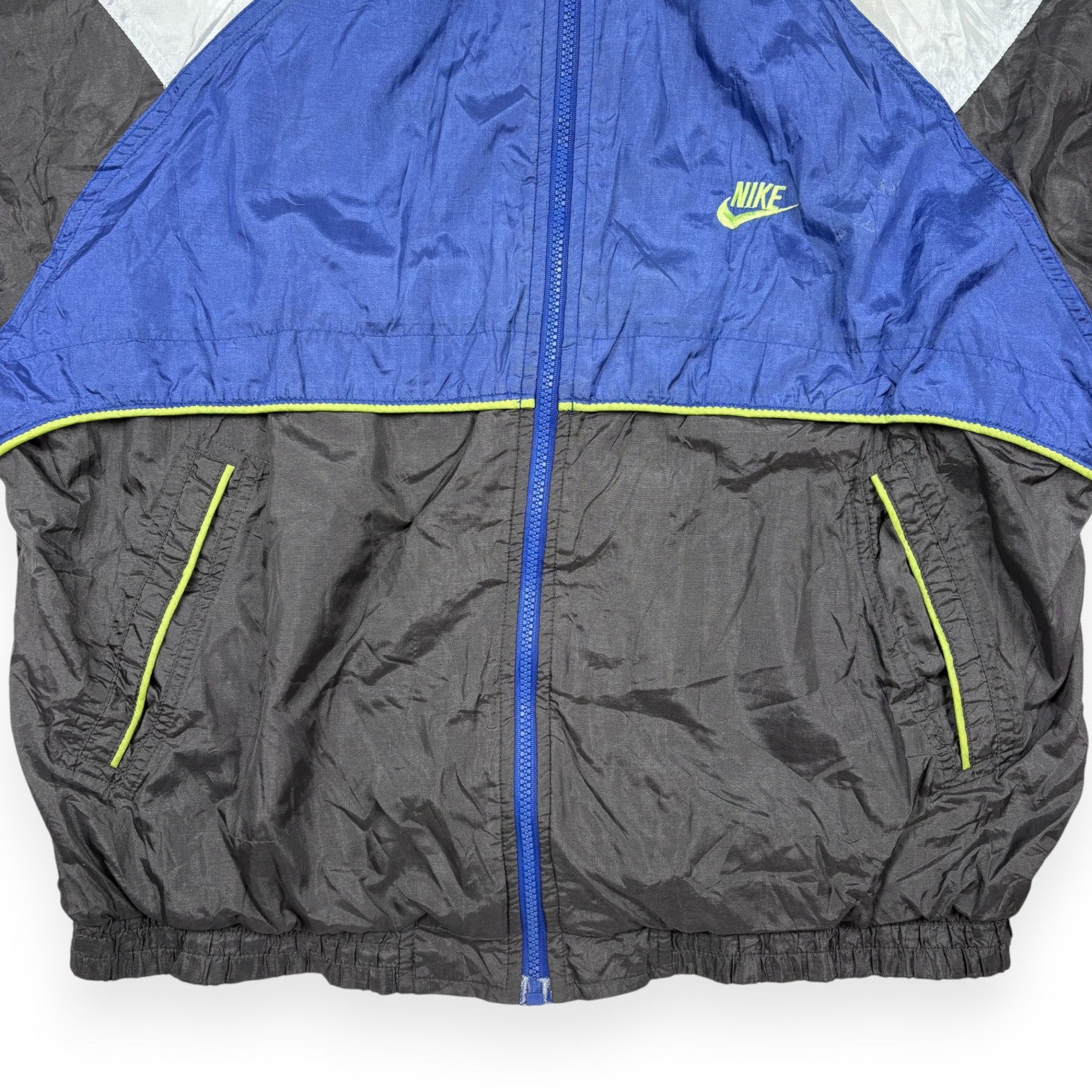 Nike Vintage Trainingsjacke Blau Schwarz Grau