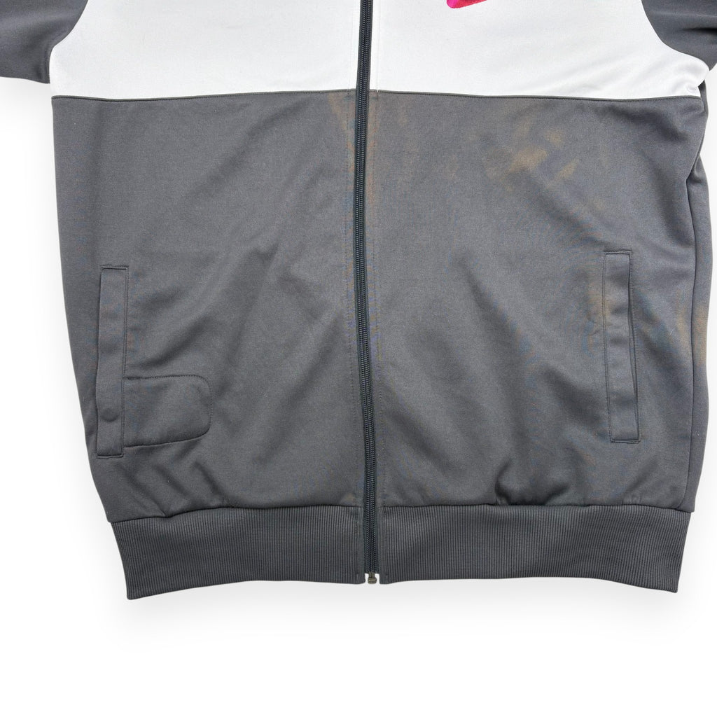 Nike Trackjacket Grau-Weiß mit roten Details