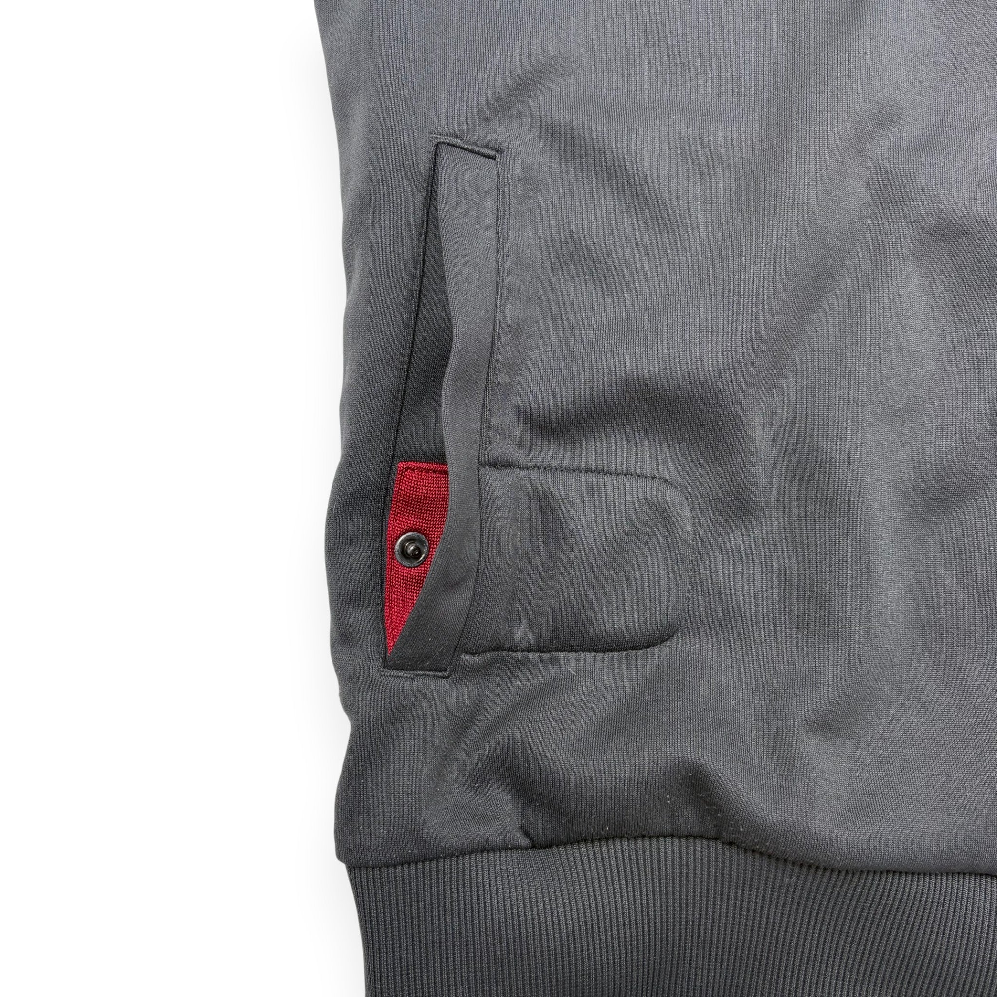 Nike Trackjacket Grau-Weiß mit roten Details