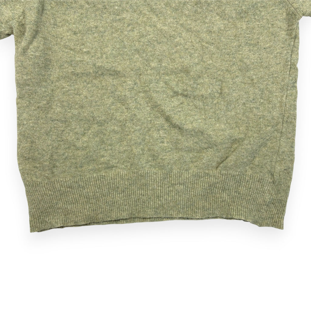 Lacoste V-Neck Strickpullover Salbeigrün