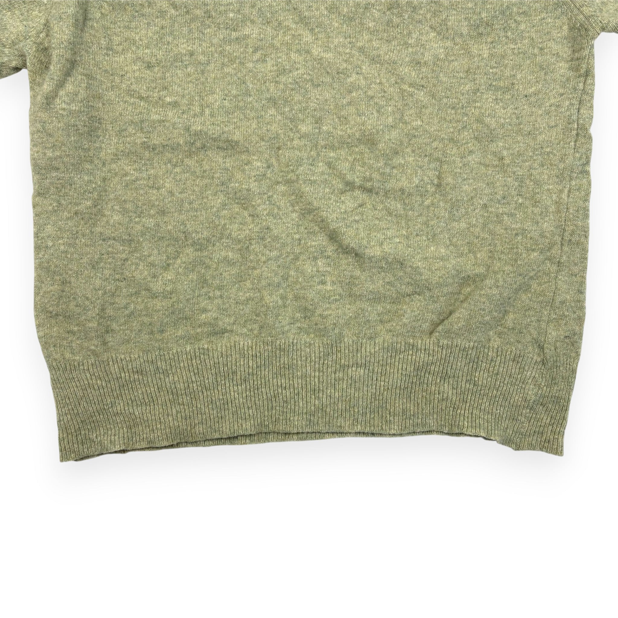 Lacoste V-Neck Strickpullover Salbeigrün