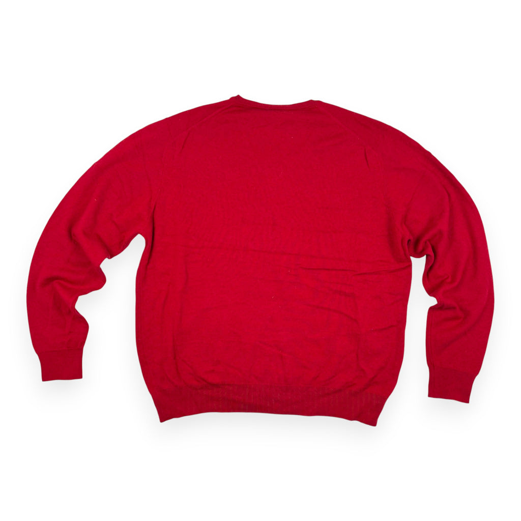 Lacoste V-Neck Strickpullover Rot