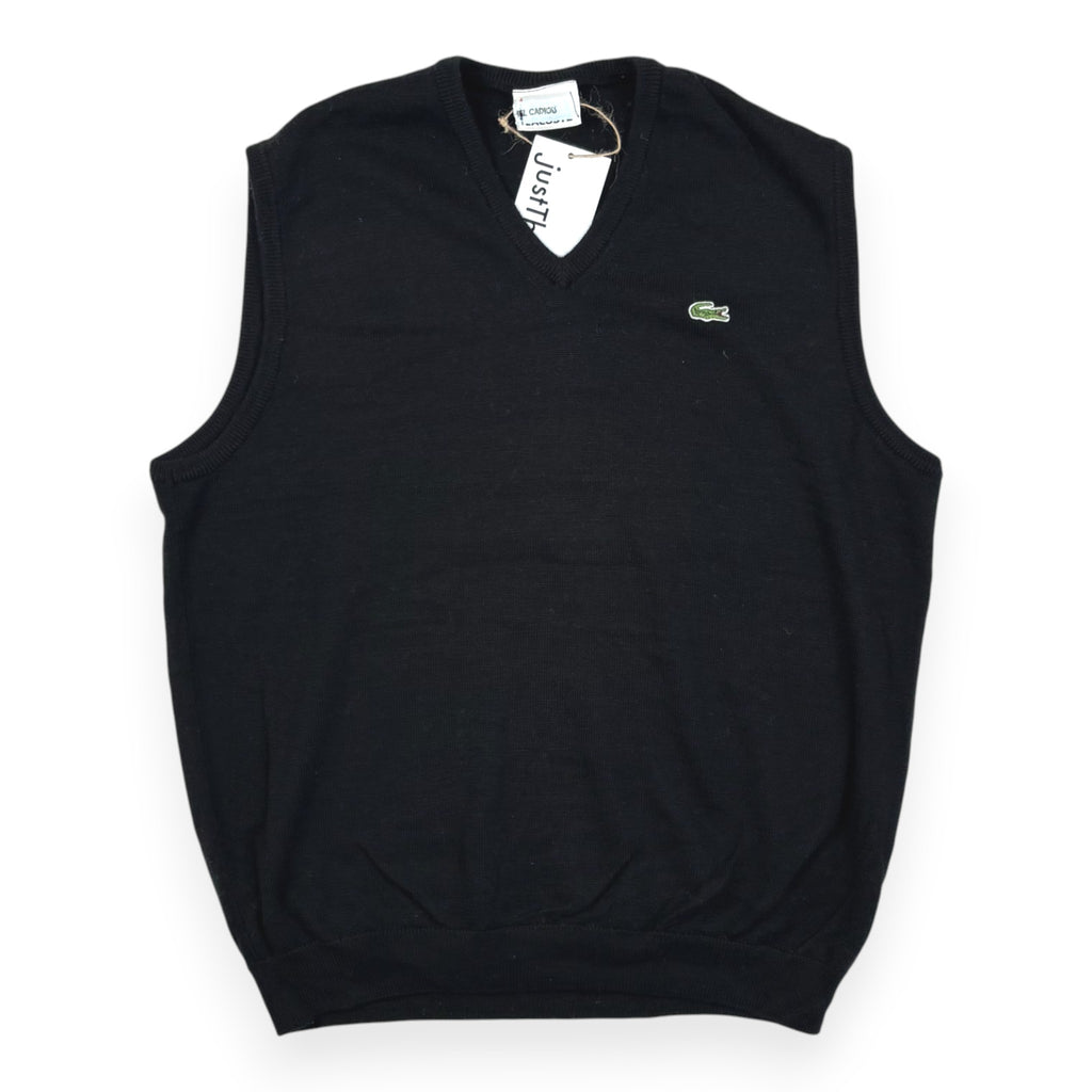 Lacoste V-Neck Strickweste Schwarz