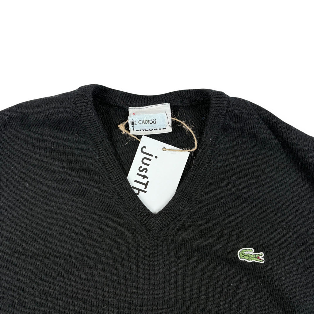 Lacoste V-Neck Strickweste Schwarz