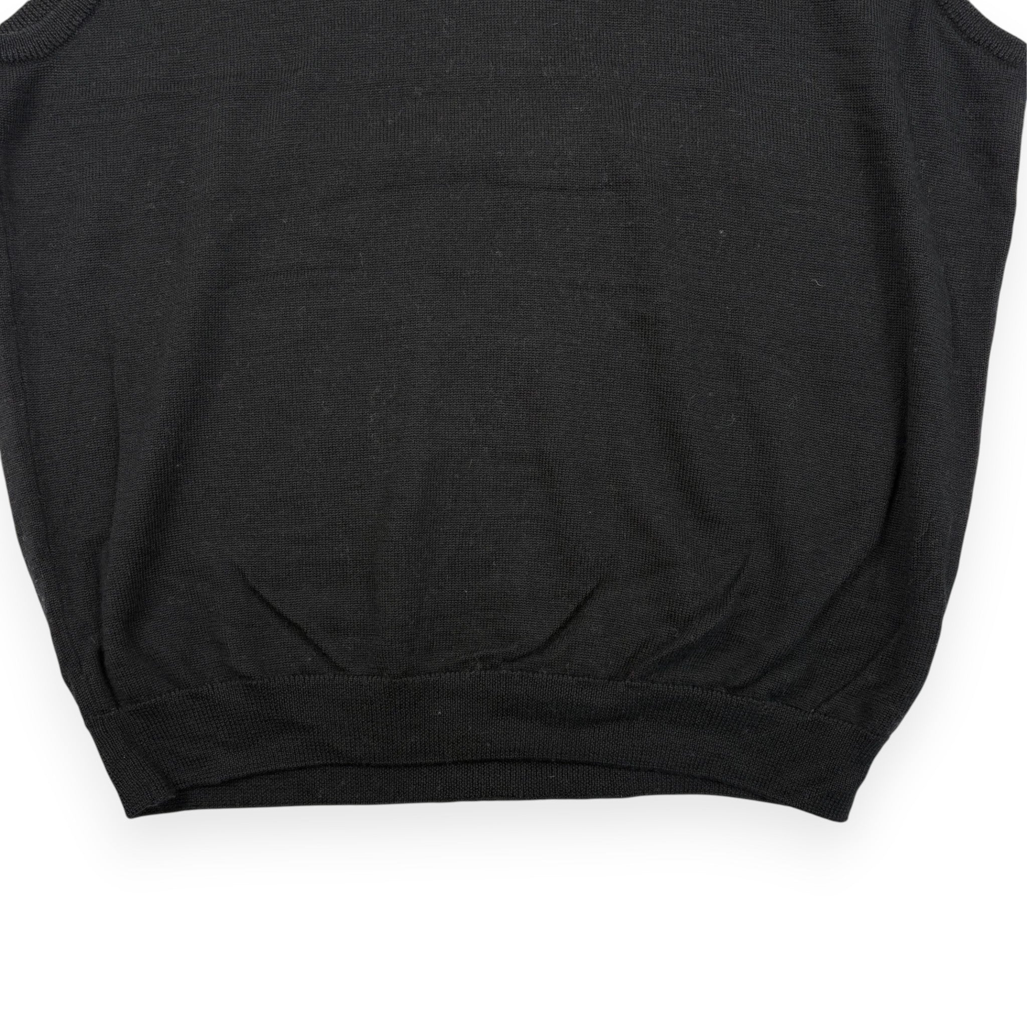 Lacoste V-Neck Strickweste Schwarz