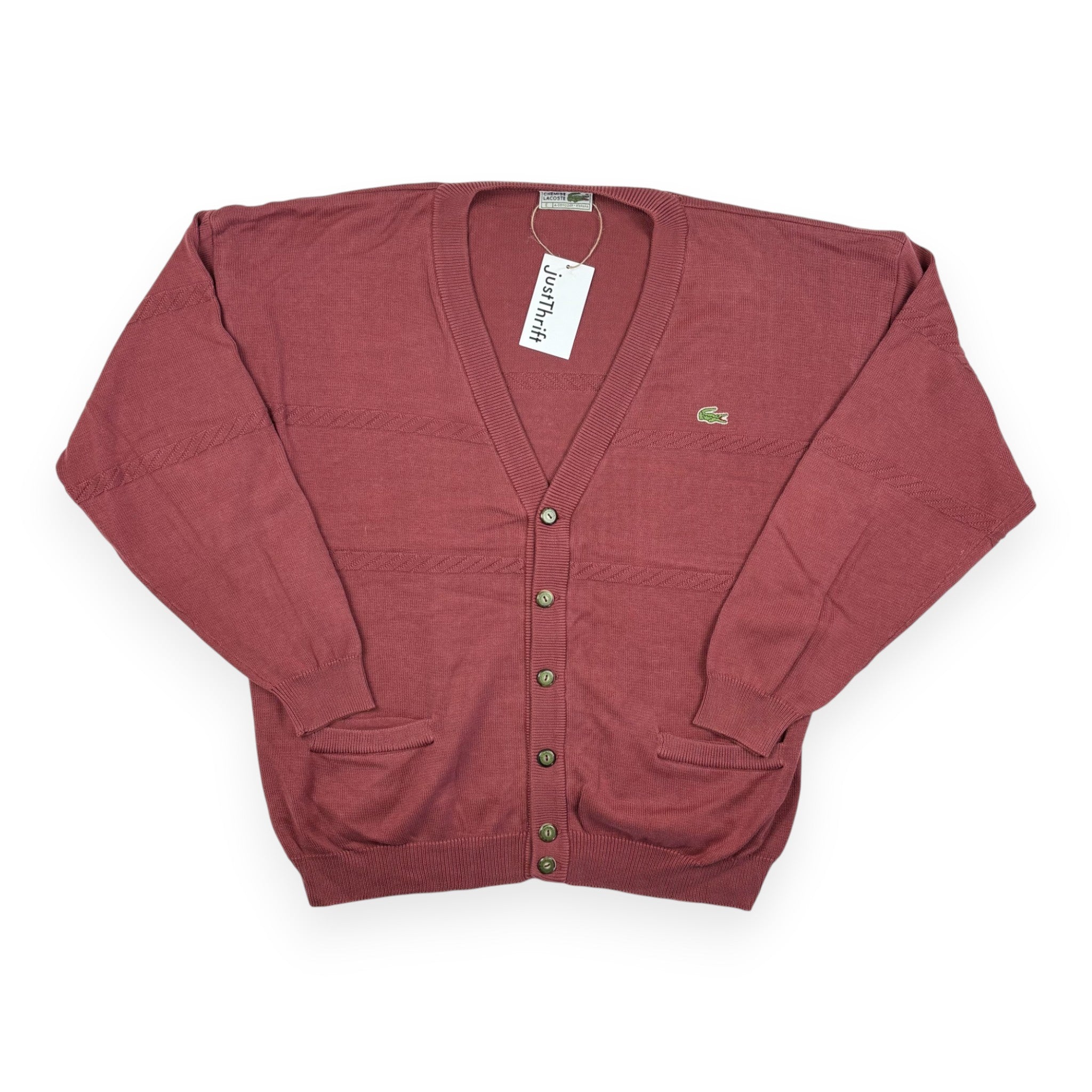 Lacoste Strick-Cardigan Bordeaux