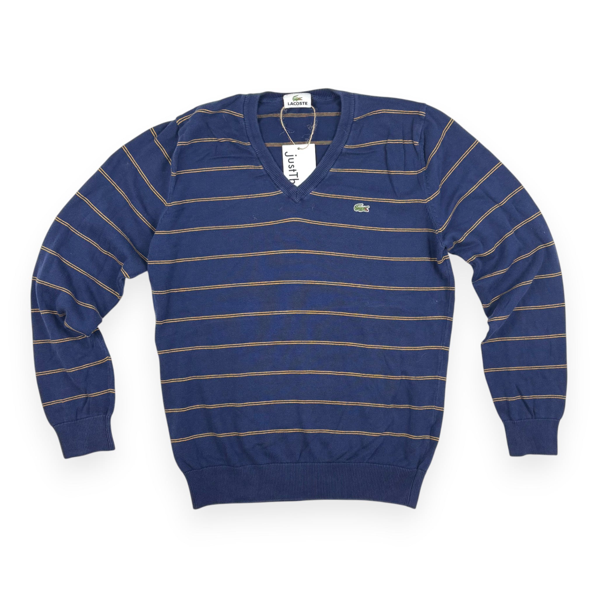 Lacoste V-Neck Pullover Dunkelblau Gestreift
