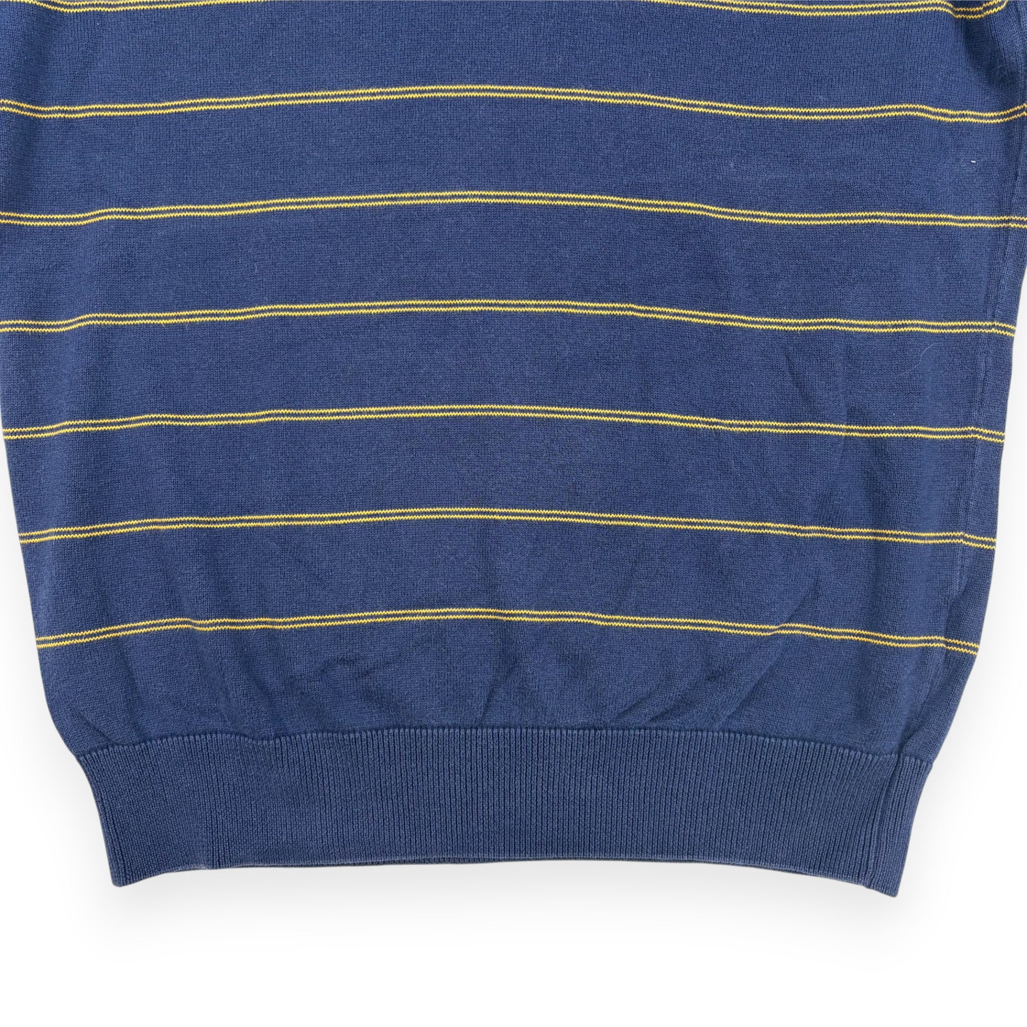 Lacoste V-Neck Pullover Dunkelblau Gestreift