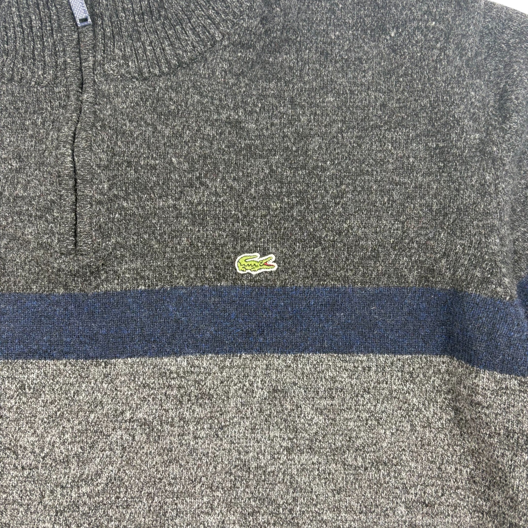 Lacoste Half-Zip Pullover Grau/Navy