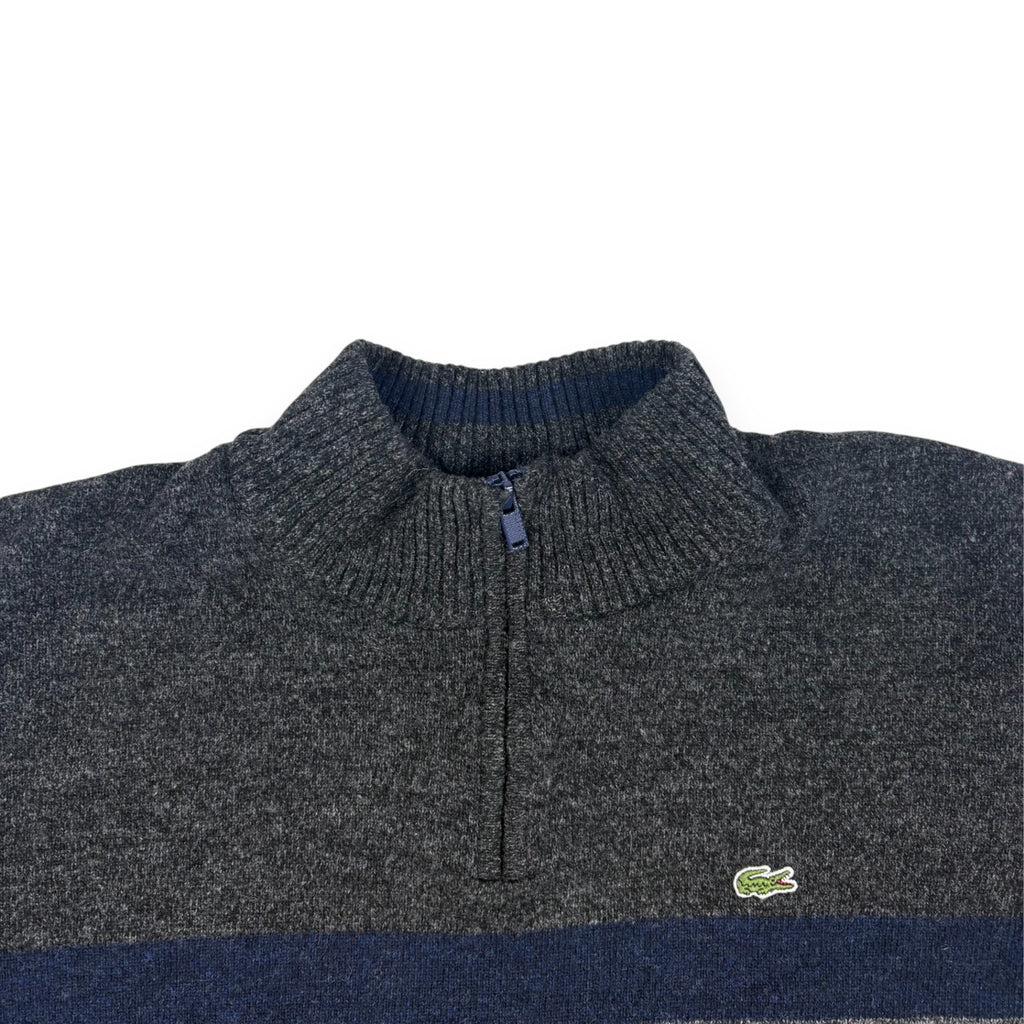 Lacoste Half-Zip Pullover Grau/Navy