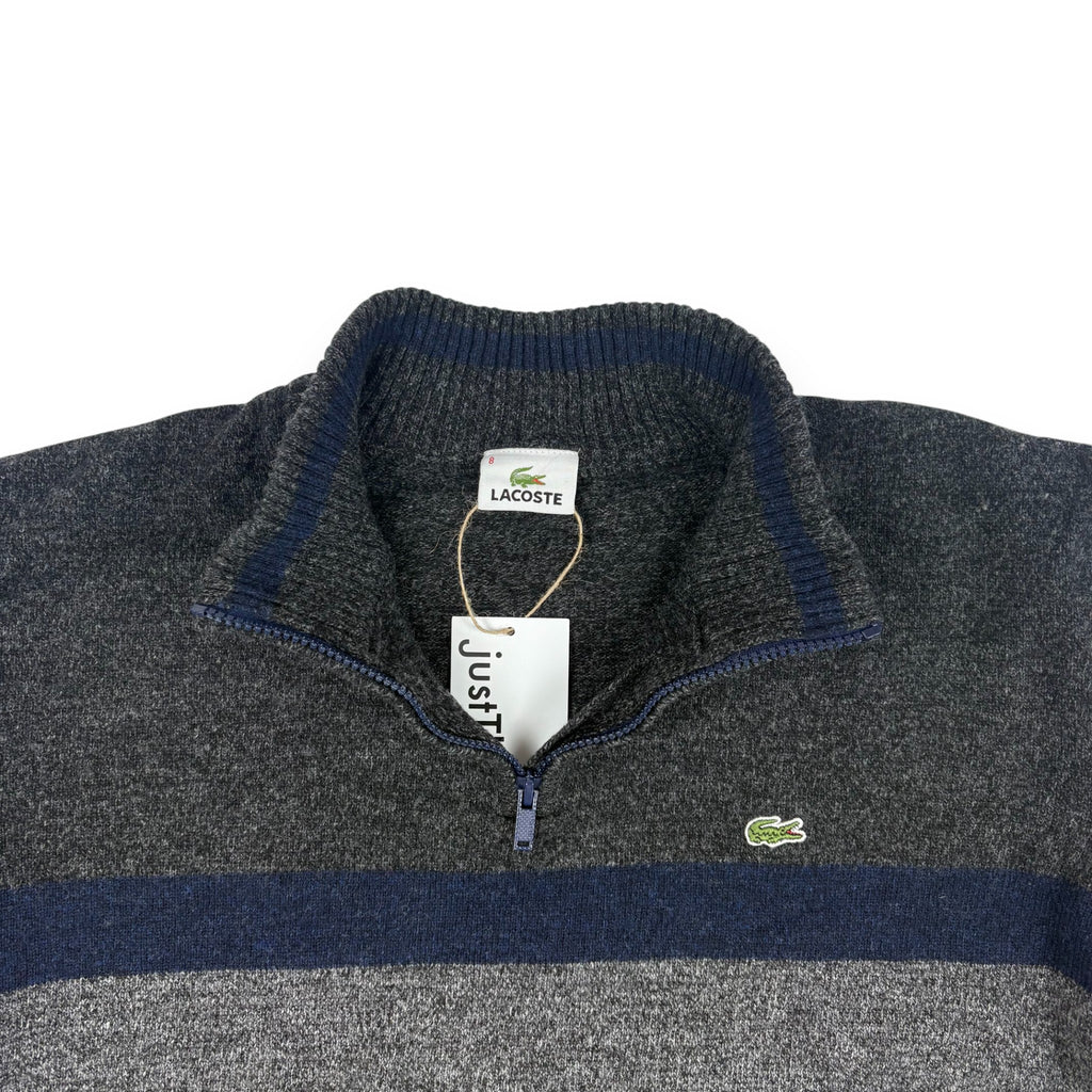 Lacoste Half-Zip Pullover Grau/Navy