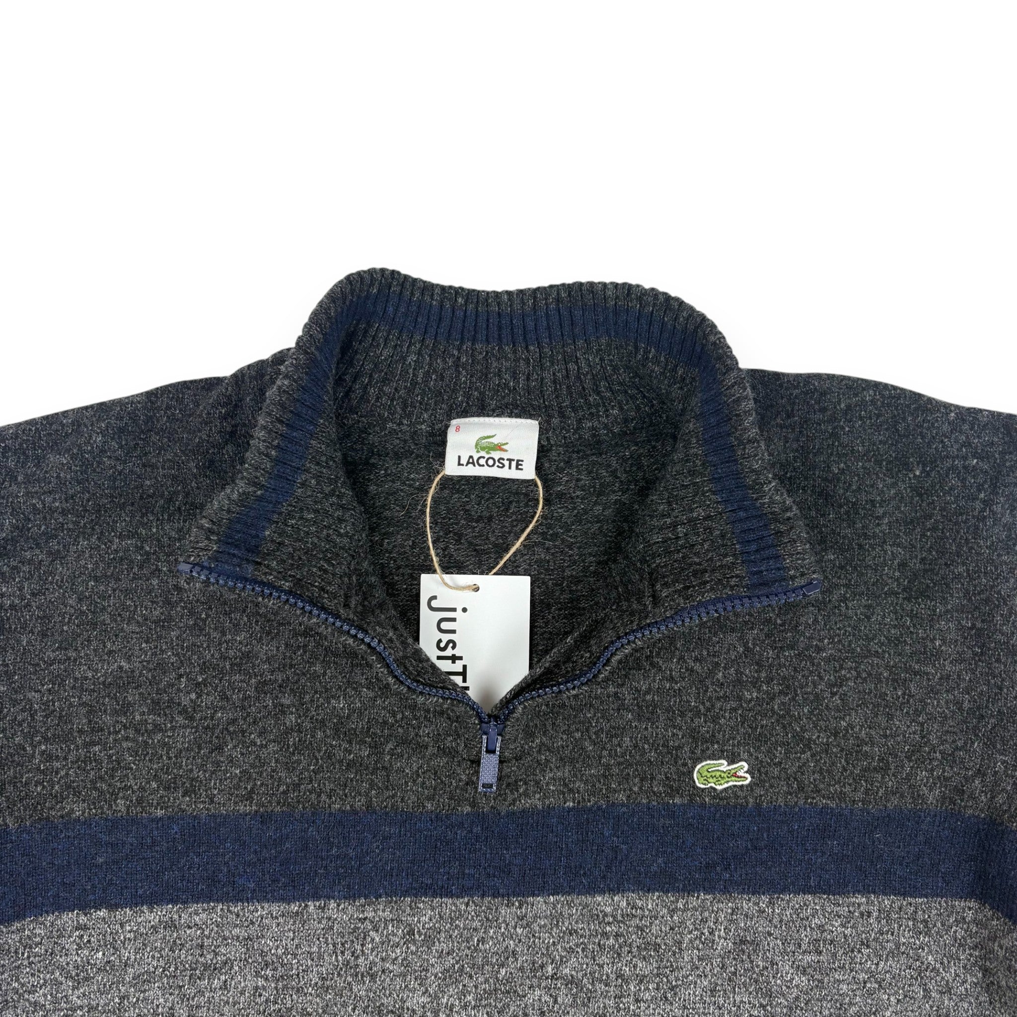Lacoste Half-Zip Pullover Grau/Navy