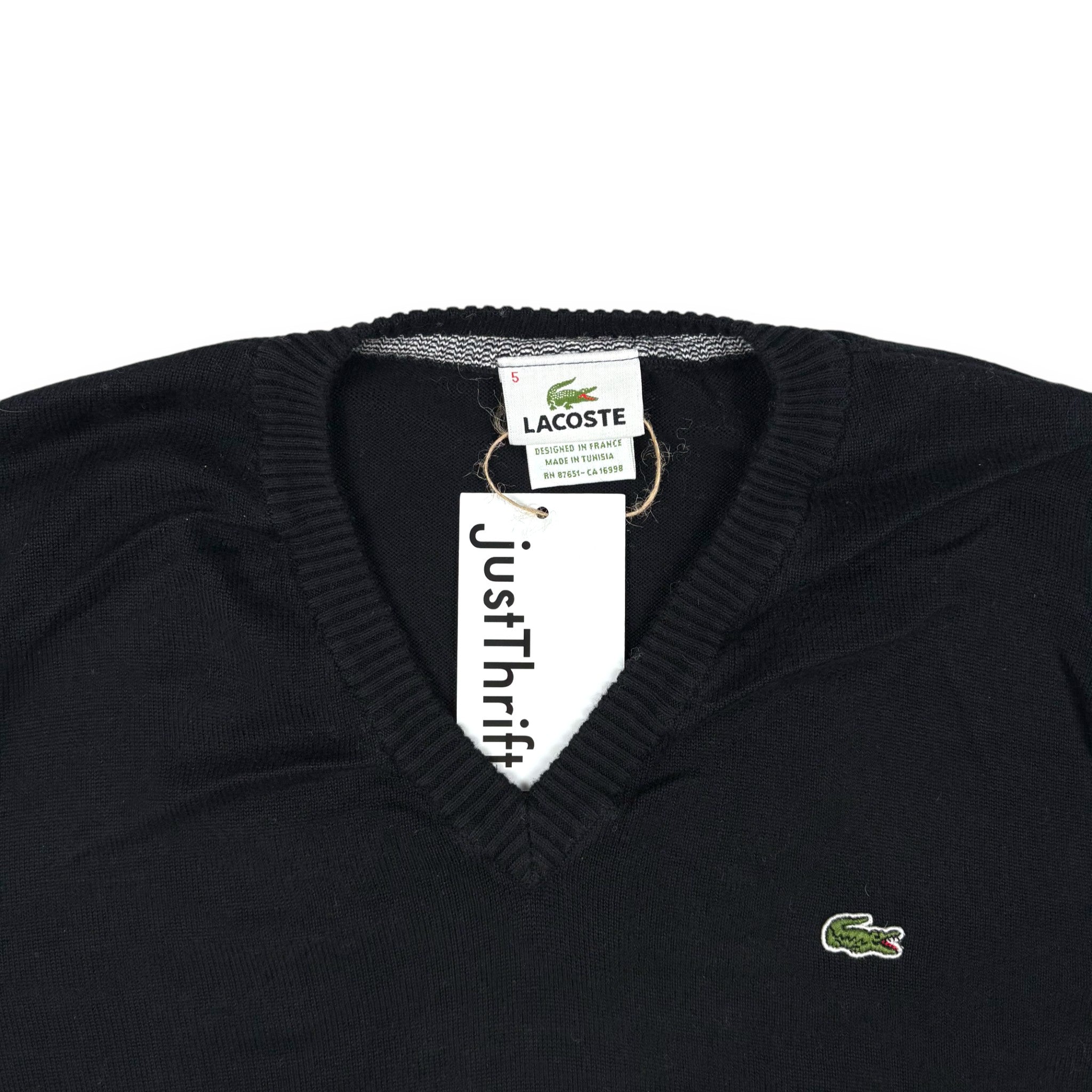 Lacoste V-Neck Pullover Schwarz