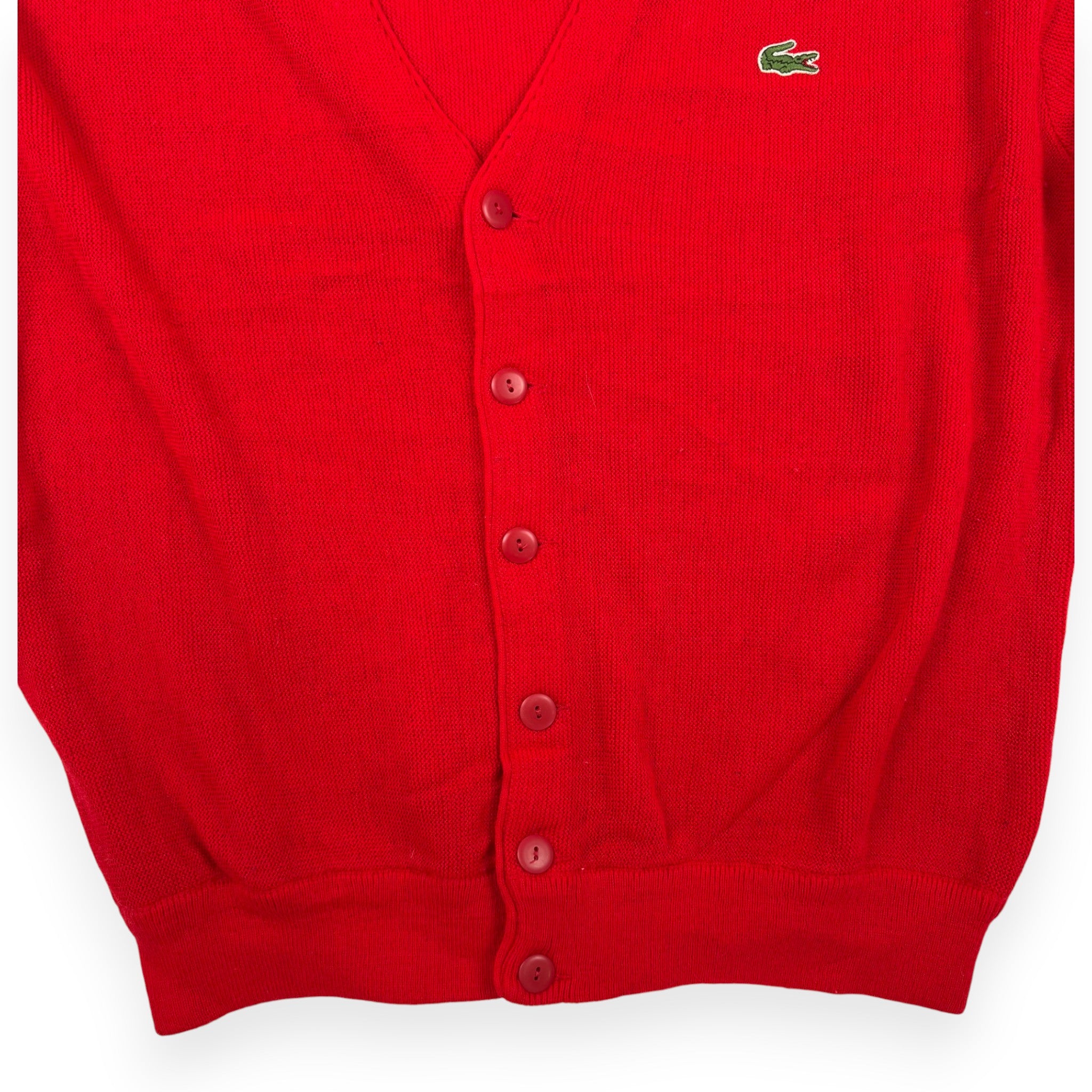 Lacoste Chemise Cardigan Rot Vintage