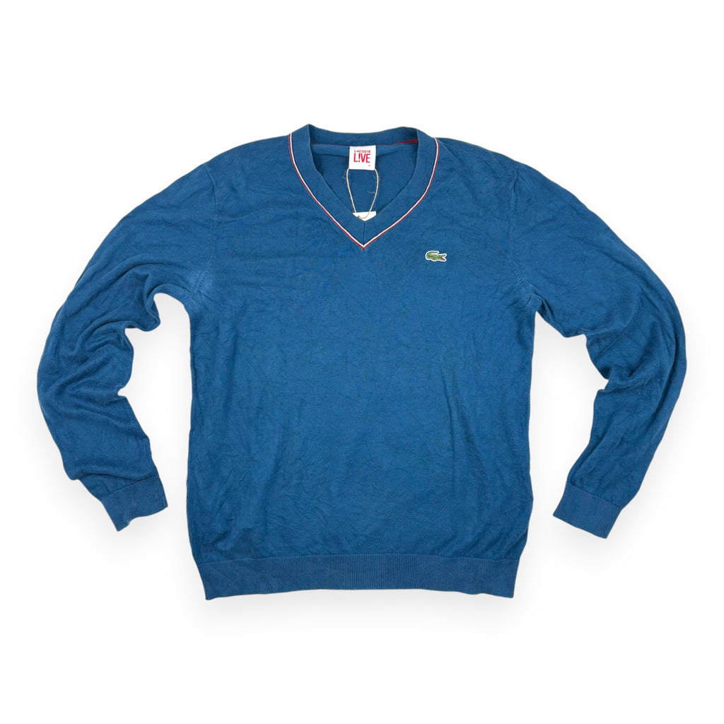 Lacoste L!VE V-Neck Strickpullover Blau