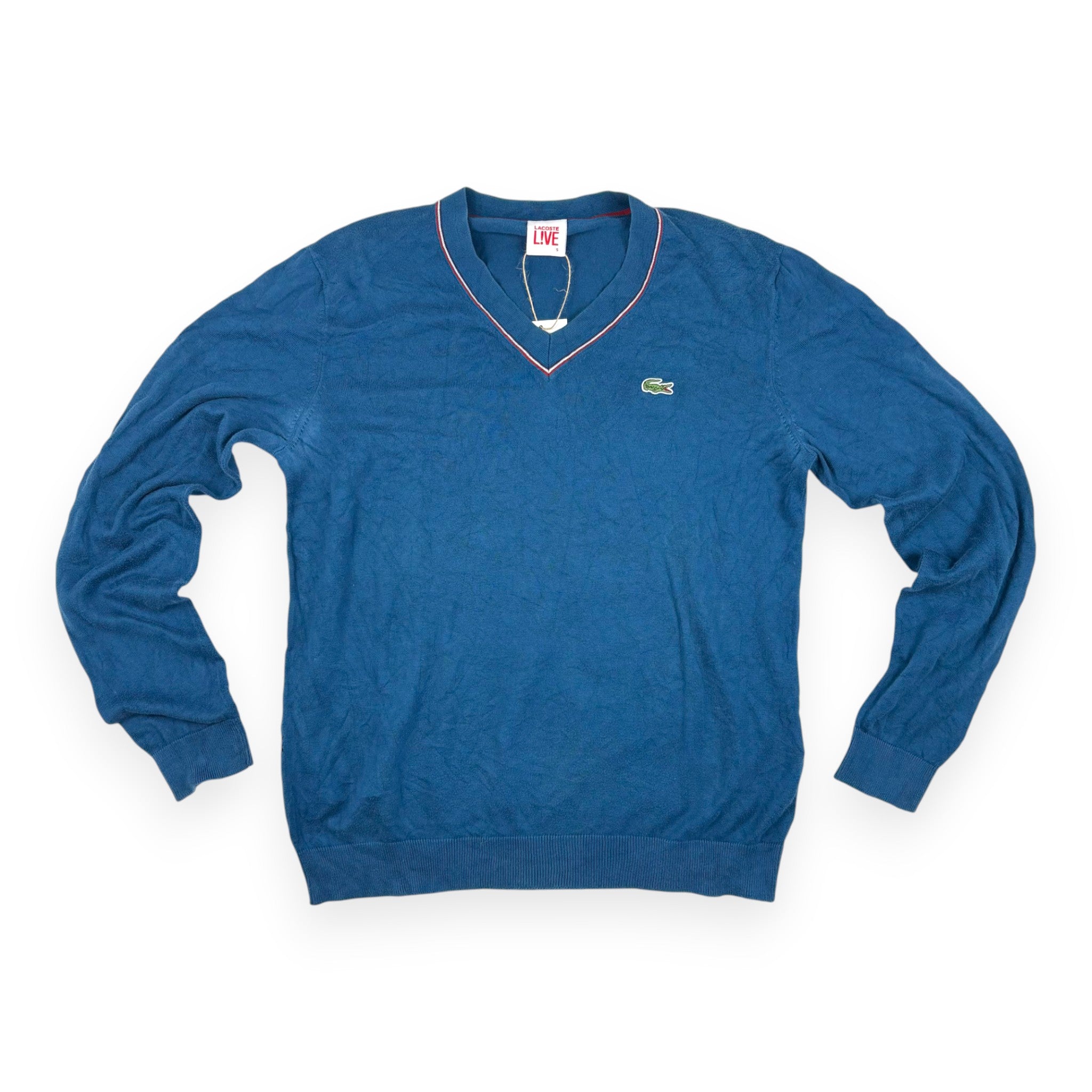 Lacoste L!VE V-Neck Strickpullover Blau