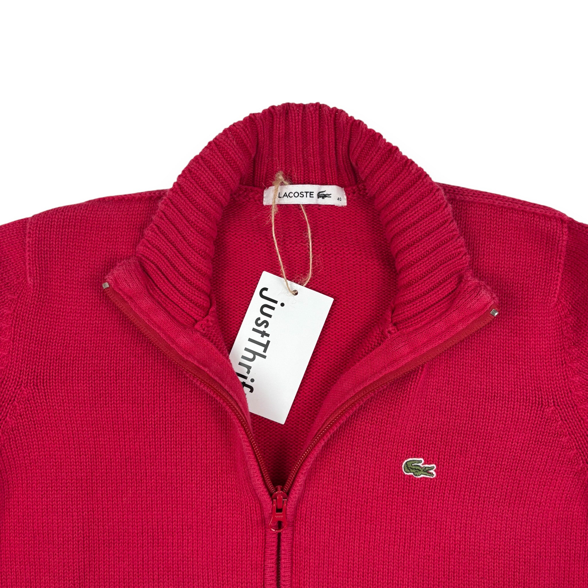 Lacoste Strickjacke mit Reißverschluss Rot