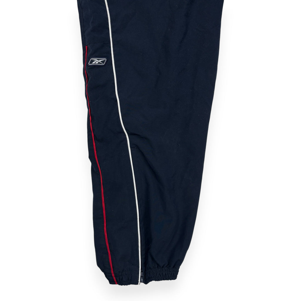Reebok Trackpants Dunkelblau mit weißem Piping