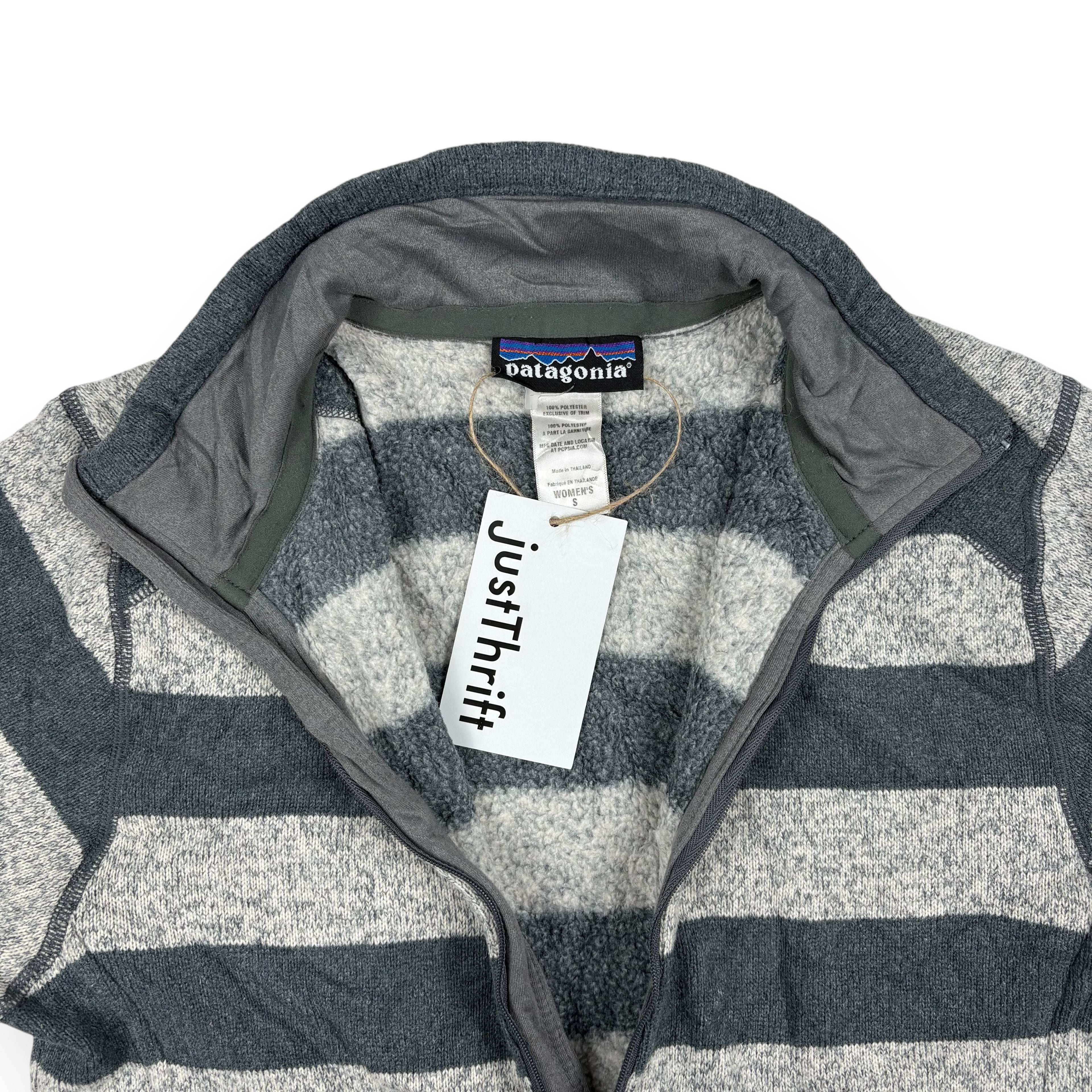 Patagonia Better Sweater 1/4 Zip Fleece Grau Gestreift